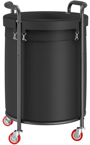FAVOOSTY Laundry Basket on Wheels, 190L Extra Large Rolling Laundry Basket with Wheels, Laundry Hamper with Removable Bag for Bedroom, Bathroom, Laundry Room