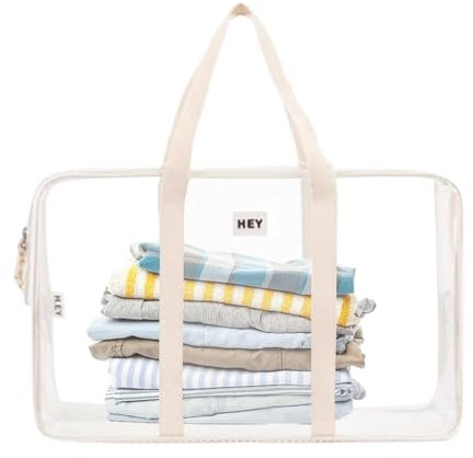 Bolsa de piscina transparente – Bolsa de piscina de gran capacidad, bolsa de playa impermeable con cremallera | Bolsa de almacenamiento de viaje para botellas de agua, pesca, gimnasios, ,