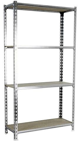 PROREGAL Schwerlastregal MID MULI | HxBxT 150x100x50cm | 4 Fachböden | Fachlast 150kg | Verzinkt | Lagerregal Kellerregal Werkstattregal