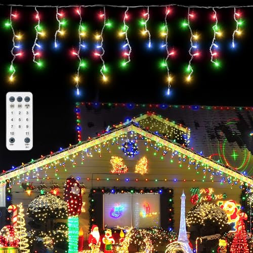 HappiHause Lichterkette 10m 352er LED Lichtervorhang mit Timer, Multifarbe dimmbar 11 Modi lichterketten mit Fernbedienung für Innen Party, Hochzeit, Balkon, Garten, Weihnachten Deko