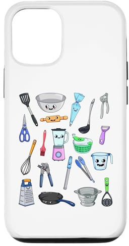 Coque pour iPhone 15 Beaucoup d'ustensiles de cuisine Kawaii