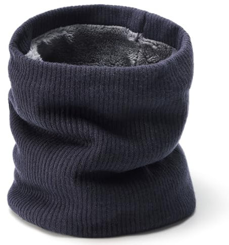 BARFULKER Winter Halsschlauch Herren Damen Halswärmer Halstuch Gesichtsschal, Schlauchschal Halswärmer Gesichtsschal Fleece Loop Schal Winddichte Gesichtsmaske, Marineblau