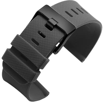 BHMIRUI Kompatibel mit Suunto 7 D5 9 TRAVERSE Series Alpha Watch 24 mm Gummi-Silikonarmband Sport wasserdichtes Uhrenarmband Herrenarmband mit Werkzeug(B-Grey black)
