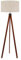 LEPOWER Wood Tripod Floor Lamp, Mid Century Standing Lamp, Modern Design Studying Light for Living Room, Bedroom, Study Room and Office, Flaxen Lamp Shade Brown Tripod