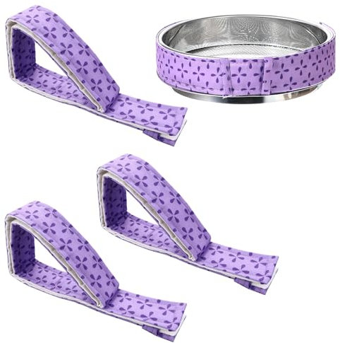 oruola 3 Pcs Cake Strips,Cake Strips for Even Baking,Adjustable Bake Even Strip,Cakes Pan Dampen Strip,Super Absorbent Thick Cotton Baking Bands for Cakes Pans,4.5 x 91.3 CM,Purple