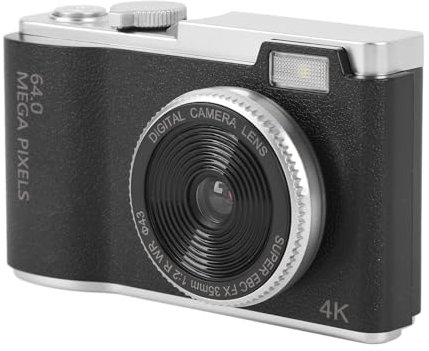 Caméra Numérique 4K Denash, Caméra CCD Vintage pour la Photographie, Portable Compact Point and Shoote Camera Numérique pour Les Adolescents pour Adultes Débutants