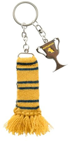 Grupo Erik Schlüsselanhänger Ringe Harry Potter Hogwarts Hufflepuff Schlüsselring - Offizieller Harry Potter Geschenke Fanartikel