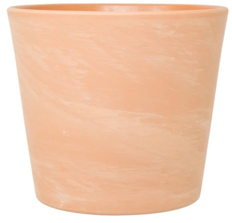 Leni Siena Terrakotta Keramik Übertopf Blumentopf rund Terracotta-Farben matt Pflanztopf ohne Loch für Zimmerpflanzen Hydrokultur Erde - Größe 14 M
