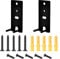 TopHomer 2Pcs Black Wall Mount Brackets with Screws, Home Entertainment System Accessories, Wall-mounted Stand for Surround Speakers