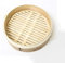 Vaporera de bambú, tapa de cesta de vapor de bambú para cocina saludable para Dim Sum, carne y pescado, verduras (jaula de 20 cm)