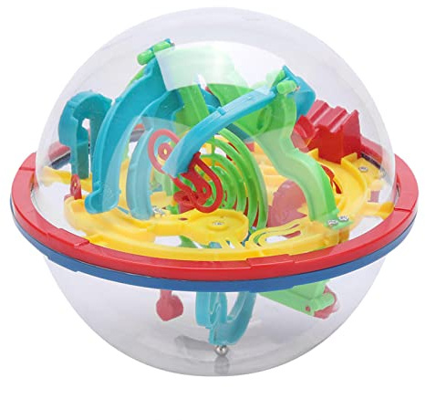 Dilwe Labyrinth-SPIELEGUG, KUGELLEPRMIGES 3D-KUNTSTOFF-Labyrinth-Ball-Schliesse