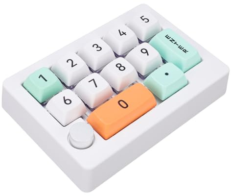 VBESTLIFE 12 Taste Mechanical Gaming -Tastatur, EIN Handtastatur mit Makro -Makro mit Knopfsteuer (White)