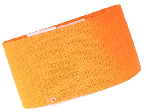 Aumotop Verstellbare Fußball-Kapitänsbinde, Robustes -Design für Sportmannschaftsspiele, Nylon-Material (Orange)
