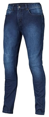 Held Stockton Cordura Stretch Motorrad Jeans Herren Slim Fit - Motorradhose Herren mit Protektoren D3O Ghost, CE zertifiziert EN 17092, AA Schutzklasse - mit vier Außentaschen - Blau -Größe 44/32