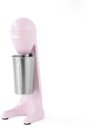 Giles & Posner Sorbet Frullatore per milkshake 100 W, bicchiere inox 500 ml | 2 velocità, coperchio sicuro per ridurre schizzi, design compatto facile da riporre, frulla e monta bevande ogni giorno