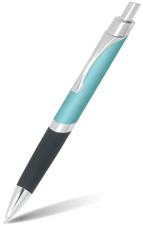 ONLINE Druck-Kugelschreiber Sporty Hellblau, Aluminium-Kulli, auswechselbarer Mine, dokumentenecht, blau schreibend, Metallclip