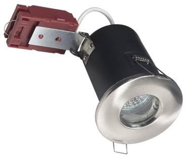Knightsbridge VFRSHLEW 90 Minutes Low Fire Rated IP65 Shower Light, Metal, White