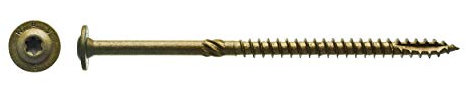 Big Timber 1CTX155 T-30# 38,1 x 12,7 cm Bauschraube, gerändelter Schaft, Typ 17, Bronze, (100 pro Packung), grüne Keramik