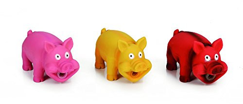 Beeztees Hundespielzeug: 3 Schweine PIGGIES mit Sound aus Latex 16 x 10cm #0620871