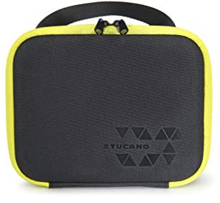 Tucano - Custodia Protettiva per GoPro Hero. Pratica, Resistente e Ben organizzata. Dotata di Tasche per Schede di Memoria e Cavi. Custodia da Viaggio Misura S. Uomo e Donna