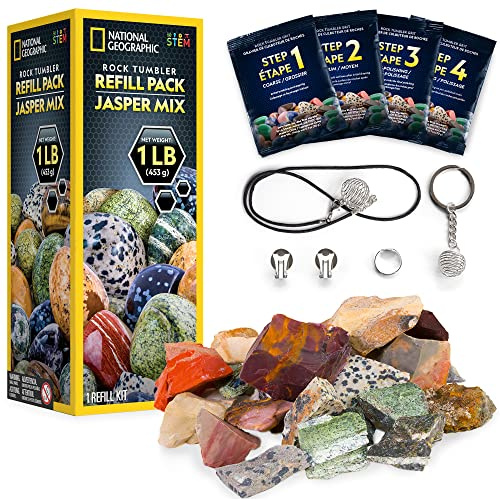 NATIONAL GEOGRAPHIC Kies für Gesteinstrommel - 1,49 kg Polierkies für jede Trommel, Poliermittel für alle Steine, poliert 3,63 - 4,54 kg Steine