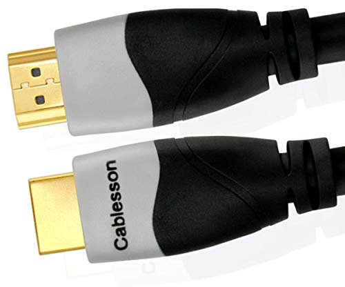 Cablesson Ivuna 20m High Speed HDMI Cable (HDMI Type A, HDMI 2.1/2.0b/2.0a/2.0/1.4) 4K, 3D, UHD, ARC, Full HD, Ultra HD, 2160p, HDR - for PS4, Xbox One, Wii, Sky Q. For LCD, LED, UHD, 4k TVs -Black