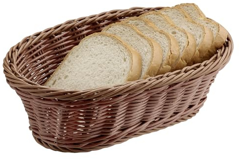 APS 40194 Korb ECONOMIC, Obstkorb, Brotkorb, 28,5 x 17 x 8,5 cm, Polypropylen, braun