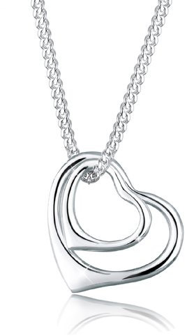 Elli Damen-Kette mit Anhänger Herz 925 Sterling Silber 0109611912_45 - 45cm Länge
