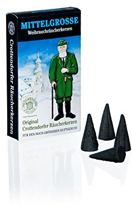 Original Crottendorfer Räucherkerzen - Mittelgroß 20 Stück - Größe L - Weihnachtlicher Weihrauch - Made in Germany
