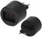 Brennenstuhl Reisestecker/Reiseadapter (Reise-Steckdosenadapter zum Anschluss elektrischer Geräte mit 2-poligem Stecksystem der USA in Ländern mit Euro-Stecksystem) schwarz