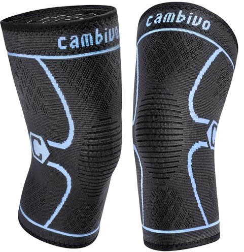 CAMBIVO Kniebandage Männer Damen X2, Bandage Knie hilfreich Erholung bei Meniskusriss, ACL und Arthritis, Kniebandage Meniskus für Laufen, Wandern, Joggen, Sport, Volleyball