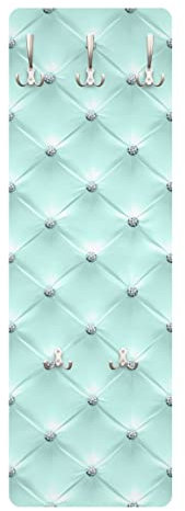 Bilderwelten Garderobe - Diamant Türkis Luxus, Größe HxB:105cm x 34cm