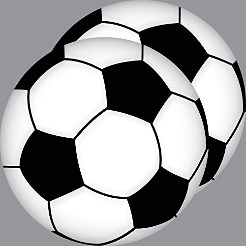 2 Aufkleber 20cm Ball Sticker Fußball EM WM Fan Deko für Auto Fenster Tür Wand etc.