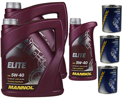 Mannol Elite 5W-40 Lot de 3 bidons d'huile moteur 11 l