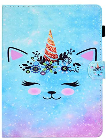 Funda de Piel Universal con Ranura para Tarjeta para Fire HD 10, Huawei MediaPad T3 / T5 10, iPad 2018, Galaxy Tab E 9.6 / Tab A 10.1, Lenovo Tab 4 10/TB-X103F