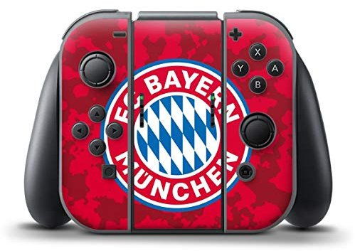 DeinDesign Skin kompatibel mit Nintendo Switch Controller Folie Sticker FC Bayern München Camouflage FCB