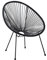 Lustiger Gartenstuhl Spaghetti Stil Rattan schwarz Acapulco