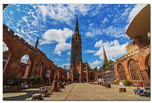 UK England Coventry Cathedral Jigsaw Puzzle for Adults 1000 Piece Wooden Travel Gift Souvenir