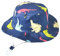 Malaxlx Unisex Kinder Sonnenhut Dinosaurier Blau Fischerhut Sommerhut für 4-8 Jahre Mädchen Jungen