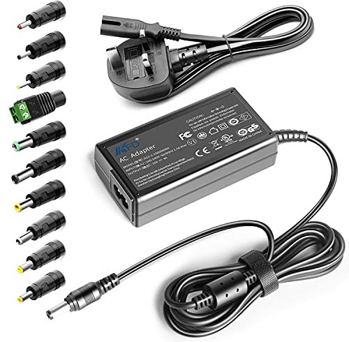 KFD Universal 15V DC Power Supply 5.5x2.1mm with Multi connector 5.5x2.5mm 3.5x1.35mm 4.0x1.7mm 4.8x1.7mm 5.5x3.0mm 6.5x4.4mm AC 100-240V UK cable Converter to 15 volts 4A 3A 60W Transformer