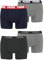 PUMA Herren Boxershorts Unterhosen 100004386 4er Pack, Wäschegröße:M, Artikel:-691 Dark Grey Melange/Black + 036 Blue/Grey Melange