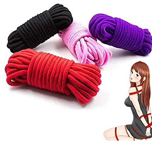 Cuerda de cáñamo de algodón de 32 Pulgadas, Accesorios de Herramientas Hechos a Mano para Bricolaje (Juego de 4)