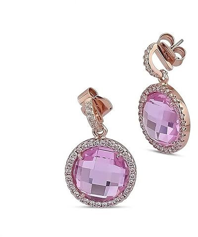 Orecchini con cristallo rosa