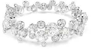 Swarovski Constella Armband, Rhodiniertes Damenarmband mit Klaren Kristallen in Verschiedenen Größen, Mit Magnetverschluss, Armbandlänge: 17-20 cm, Armbandbreite: 1.7 cm