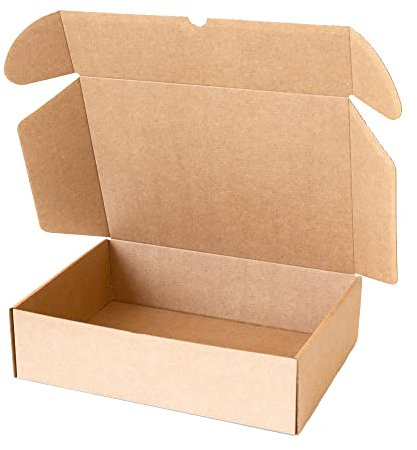 Pack 20 Cajas Cartón Kraft Automontables con Tapa – Doble Pared, Resistentes para Envíos, Ecommerce y Mensajería con medidas 30x22x8 cm