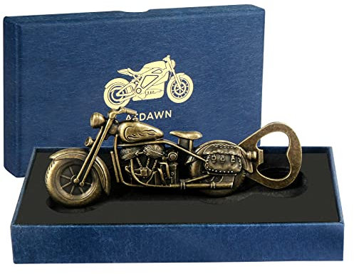 ATDAWN Bier Flaschenöffner, Vintage Motorrad Flaschenöffner, Motorrad Geschenke für Männer, ValentinstagGeschenk Vatertagsgeschenk geburtstagsgeschenk für ihn Papa Opa mit Geschenkbox und Karte