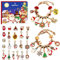 Kalolary Weihnachtsab Adventskalender Mädchen Armbänder machen Kit, 24 Tage Weihnachten Countdown Kalender DIY Charm Brazeletts Kits für Frauen Mädchen
