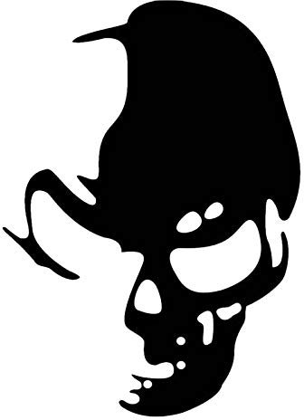 Abnehmbare Autoglastapete Horrorschädel DIY Happy Silent Fenster Home Party Aufkleber Wandaufkleber Auto Fenster Folieren (Black, One Size)