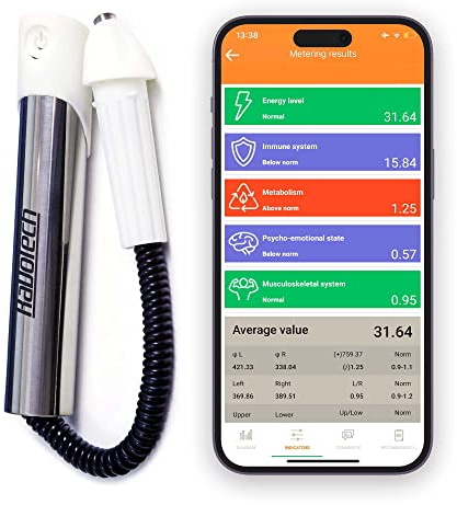 RaDoTech PRO - Enhanced Wellness and Fitness Tracker, Smart Body Conductivity Analyzer with Easy-to-Read Reports