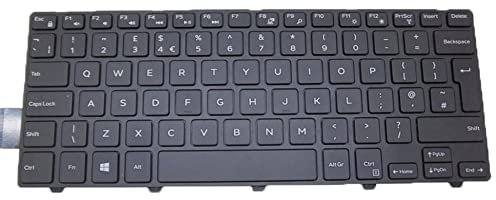 RTDPART Laptop Keyboard For DELL Latitude 3450 3460 3470 3480 3488 3580 3588 Vostro 3445 3446 3449 3458 3459 3468 3478 5459 United Kingdom UK Black Without Backlit New